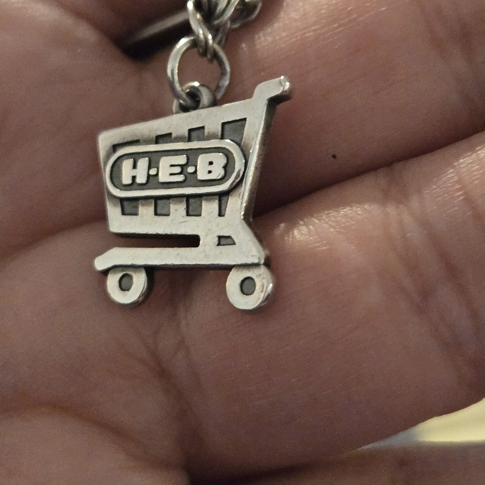 James Avery rare Silver H-E-B 100 Years  Shopping Cart Charm